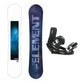 5th Element Nightfall Snowboard Package - Black/SIlver