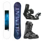 5th Element Nightfall ST-1 Complete Snowboard Package - Black/Silver Grey