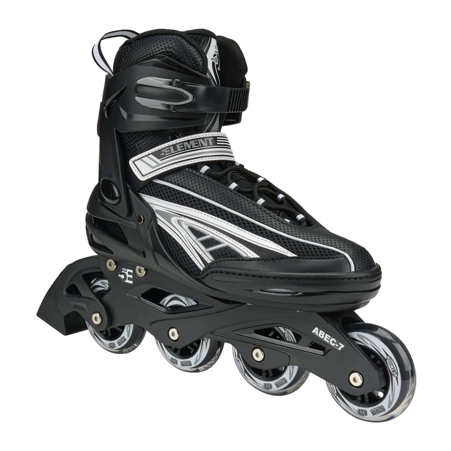 5th Element Panther Inline Skates - Black/Grey - 45 Degrees