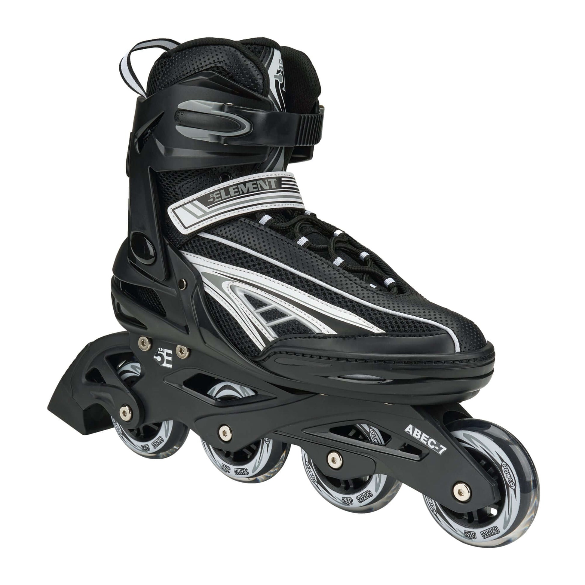 5th Element Panther Inline Skates - Black/Grey - 45 Degrees