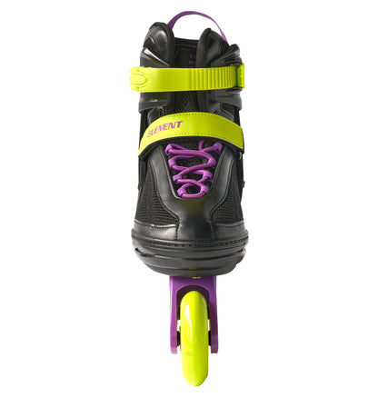 5th Element Panther Retro Inline Skates - Black/Purple - Front