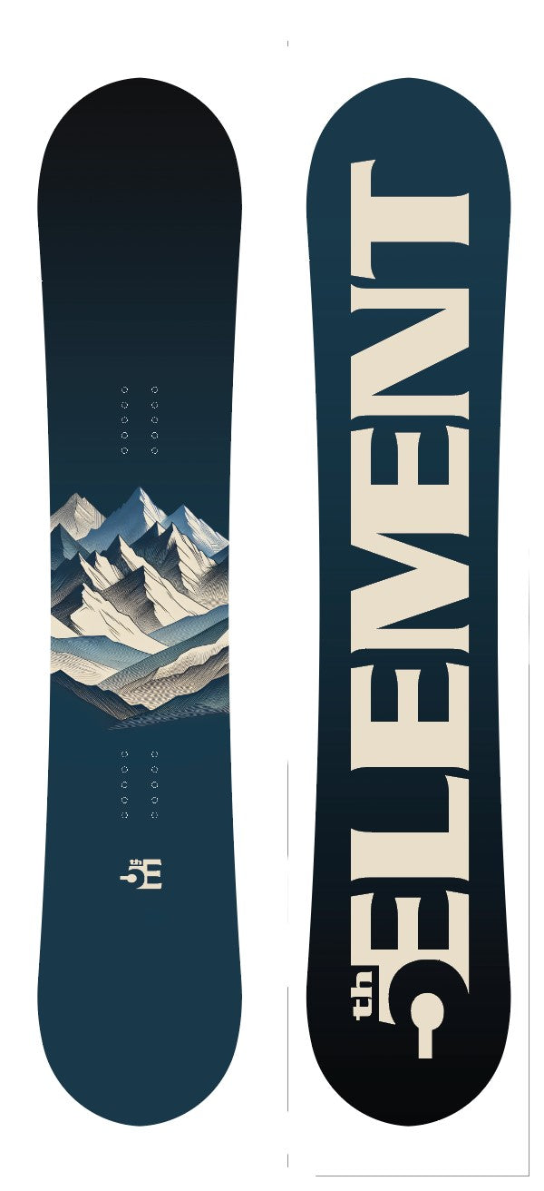 5th Element Range Snowboard Package - Black/Grey