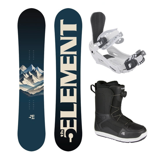 5th Element Range ST2 Dial Complete Snowboard Package - White/Grey Black