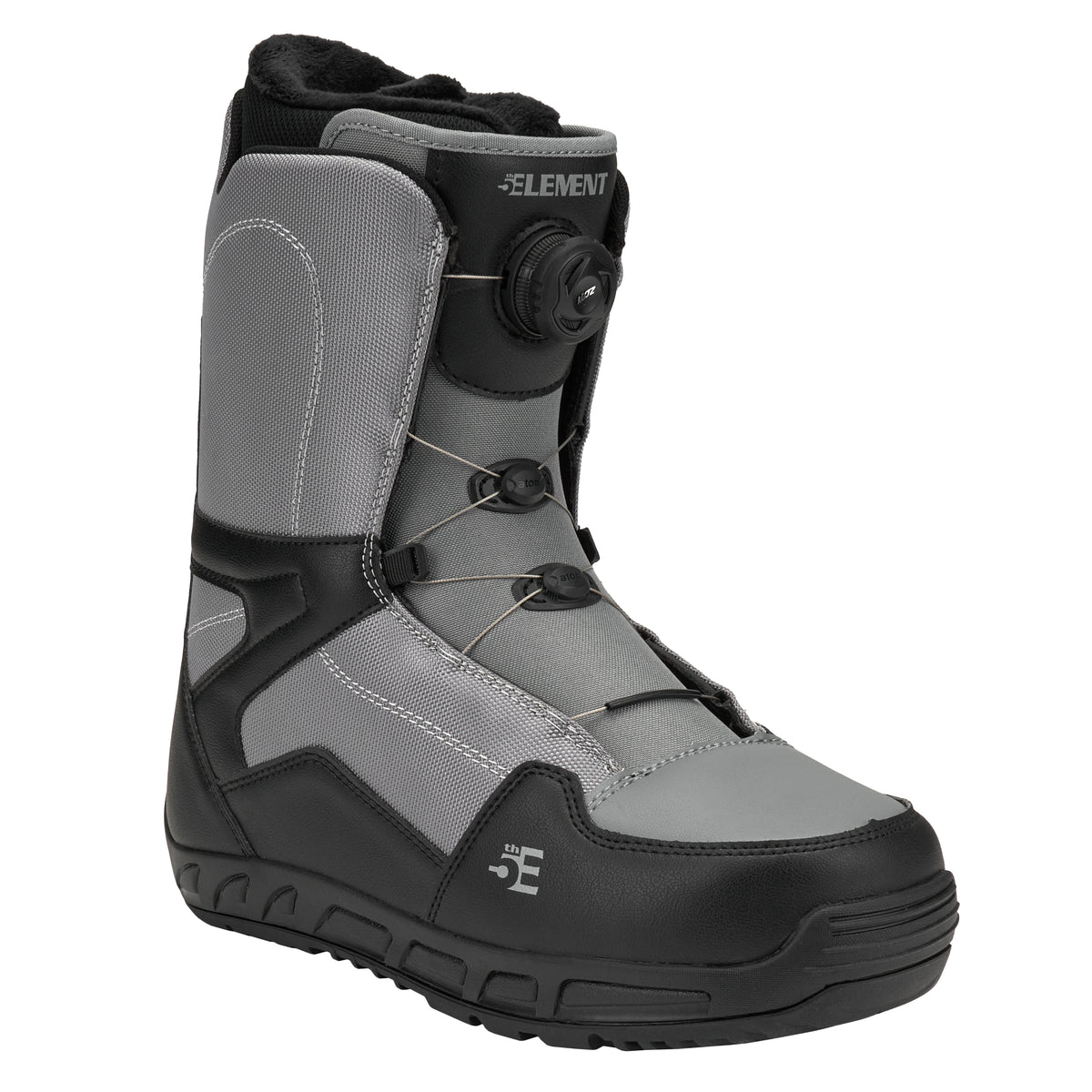 5th Element ST2 Dial Mens Snowboard Boots - Grey Black