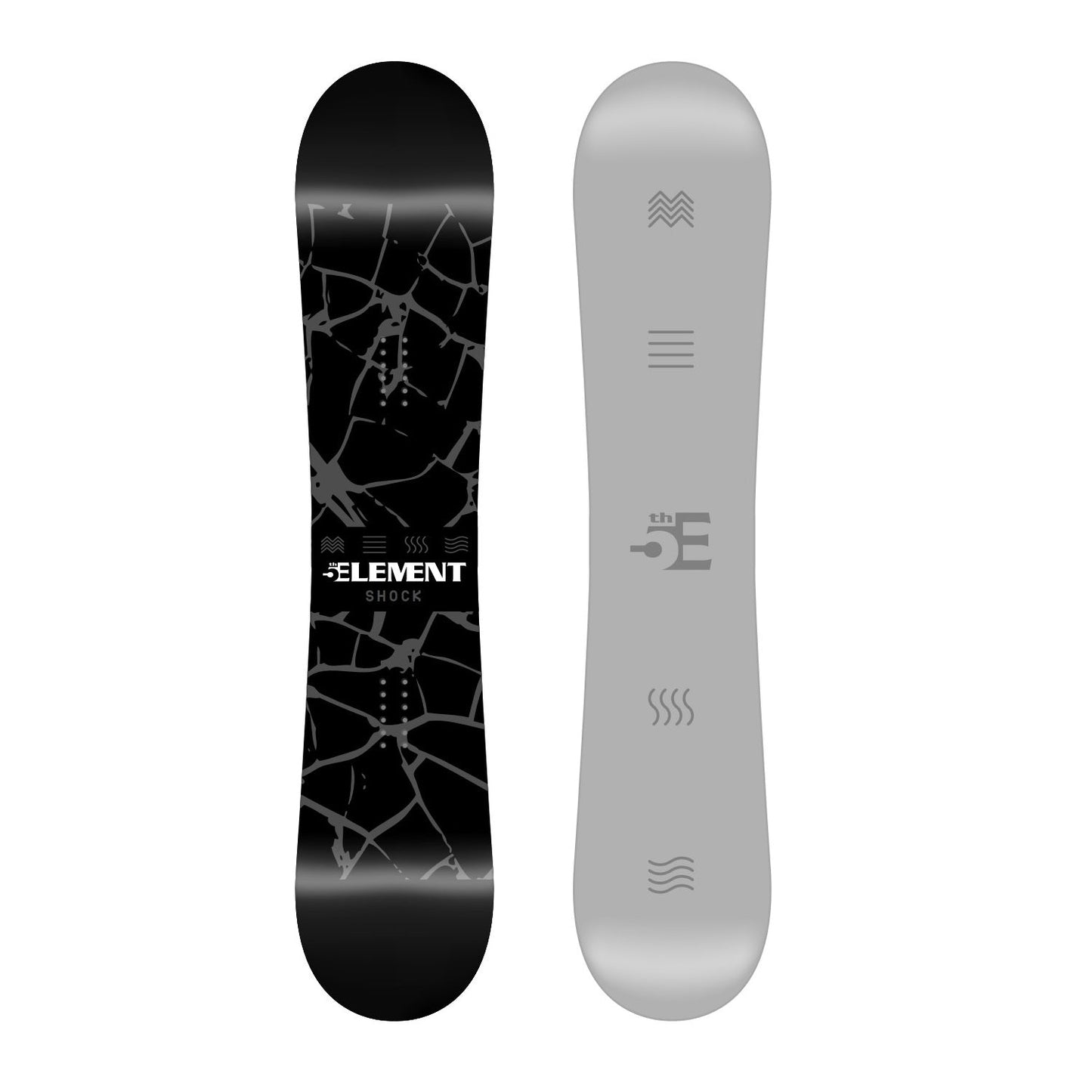 5th Element Shock ST-1 Complete Snowboard Package - Black/Silver Grey