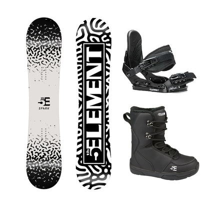 5th Element Spark ST1 Kids Lace Complete Snowboard Package