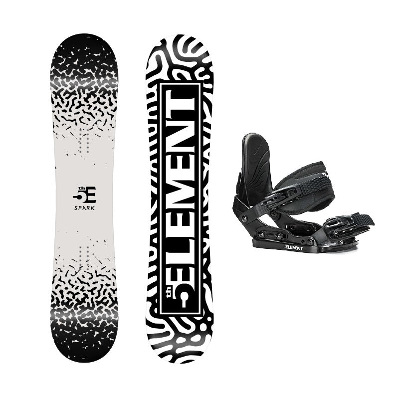 5th Element Spark Snowboard Package - Black