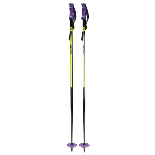 5th Element 2 Stealth Retro Ski Poles - Black/Purple - Pair