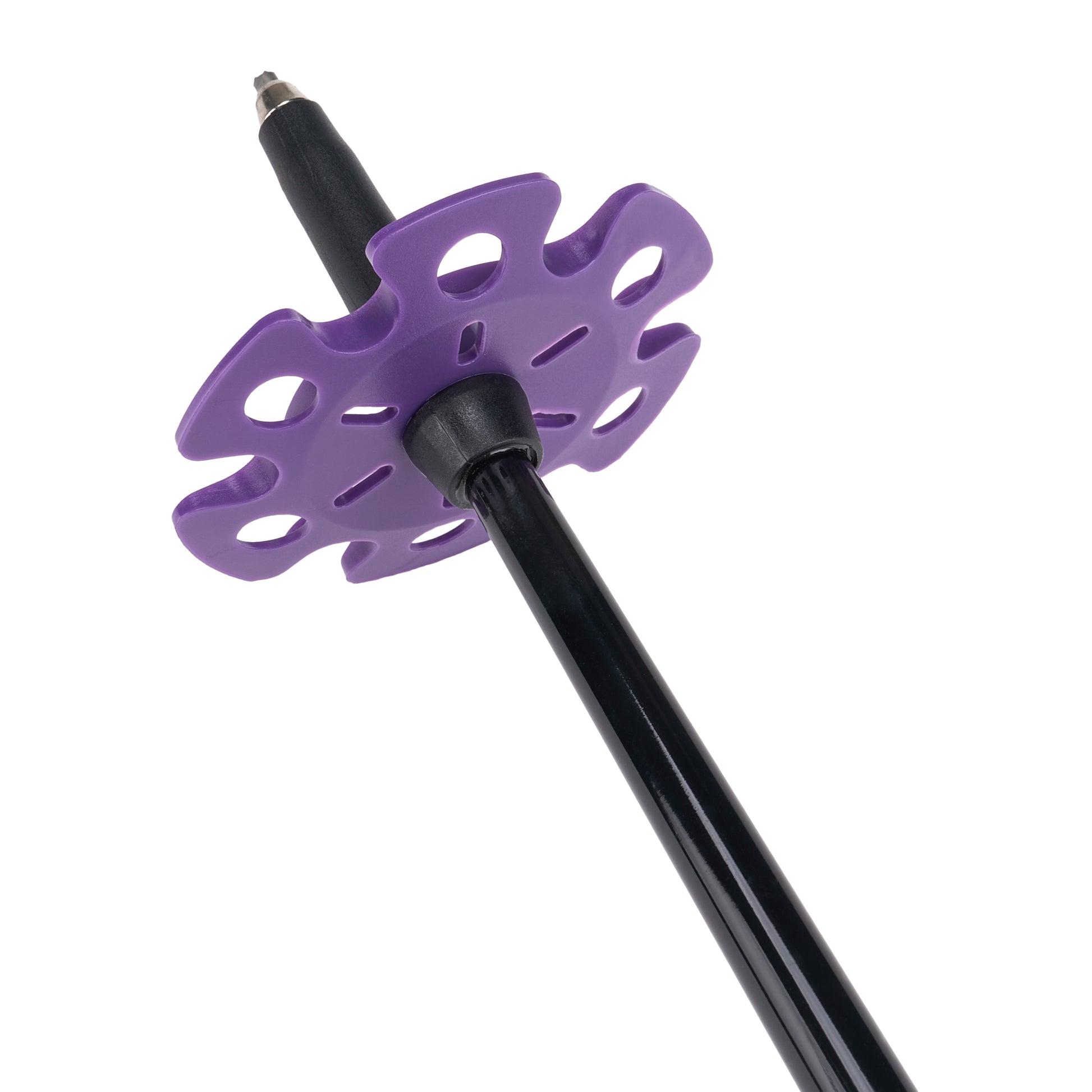 5th Element 2 Stealth Retro Ski Poles - Black/Purple - Basket