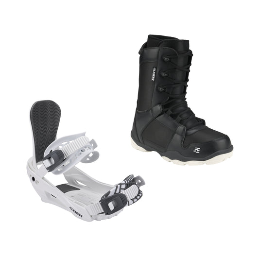 5th Element ST-1 Boot and Summit Binding Package - White Black