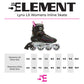 5th Element Lynx Retro Womens Inline Skate - Teal/Pink