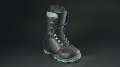 L-1 womens snowboard boot video - black/teal
