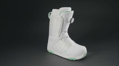 L-2 ATOP mens snowboard boot video - white/teal